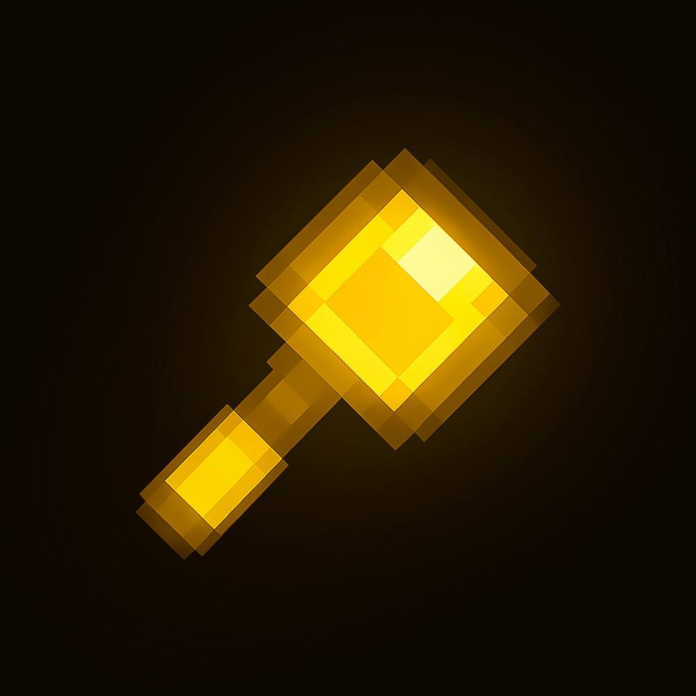 TrenchersFNF Logo - 8-bit Hammer